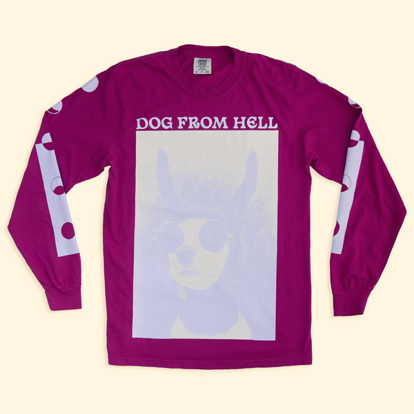 Dog From Hell Long Sleeve T-Shirt in Berry – 831 Stories
