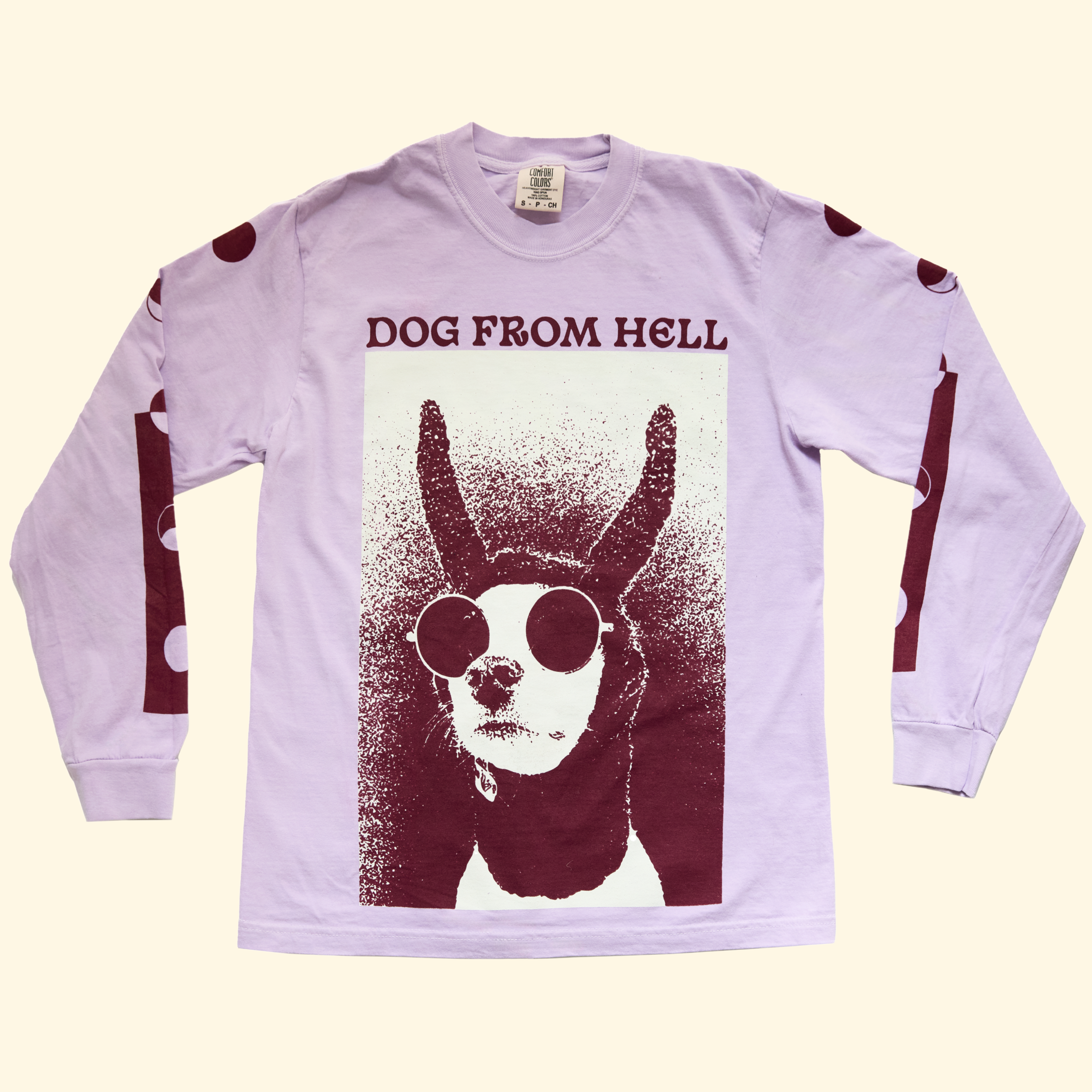 Dog From Hell Long Sleeve T-Shirt in Lilac