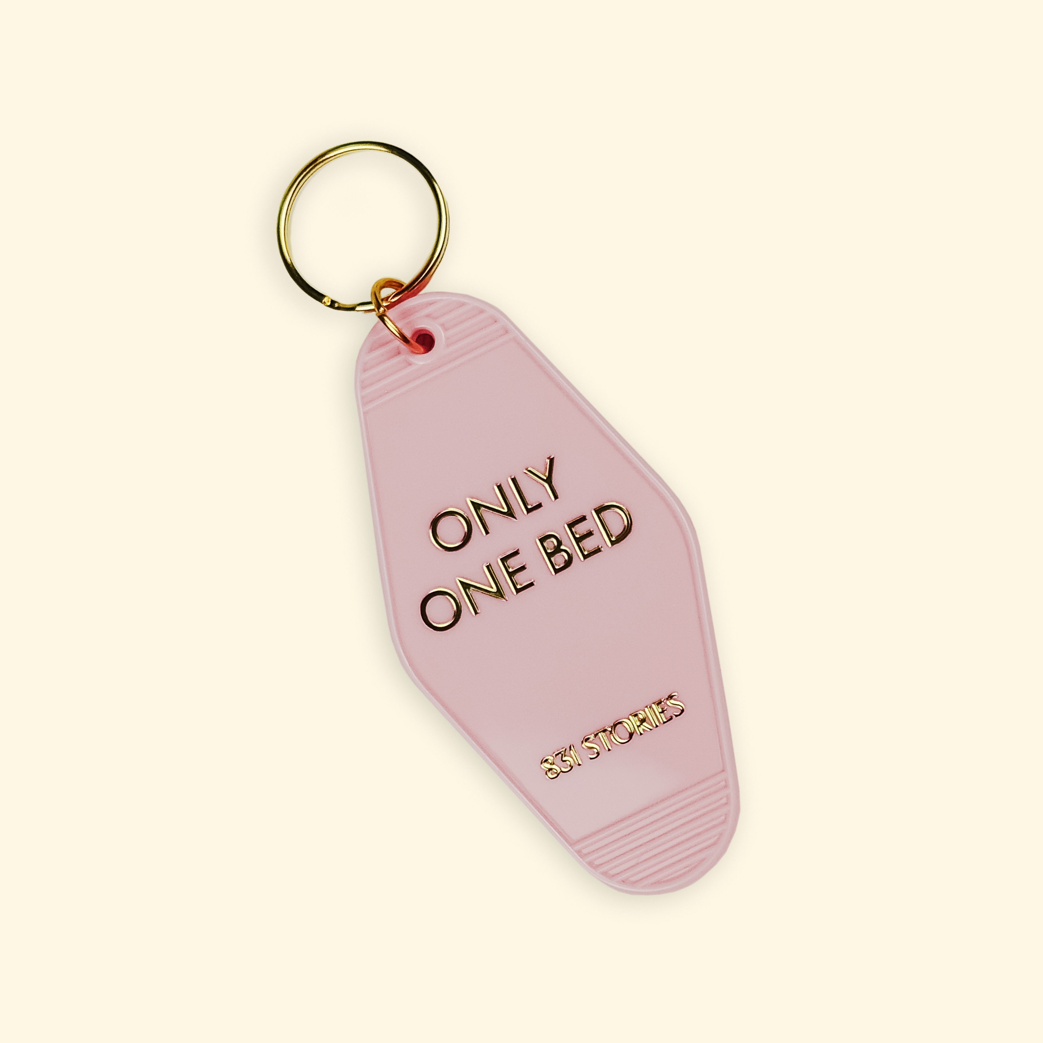 Only One Bed Keychain in Pink