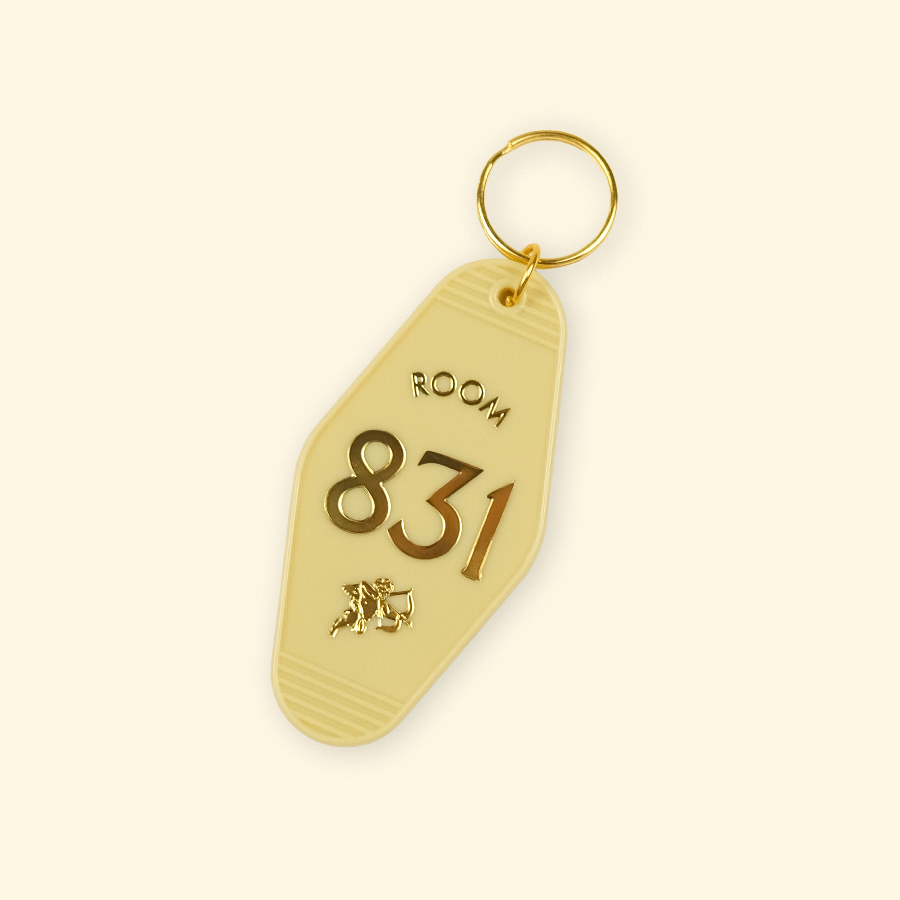 Only One Bed Keychain in Cream