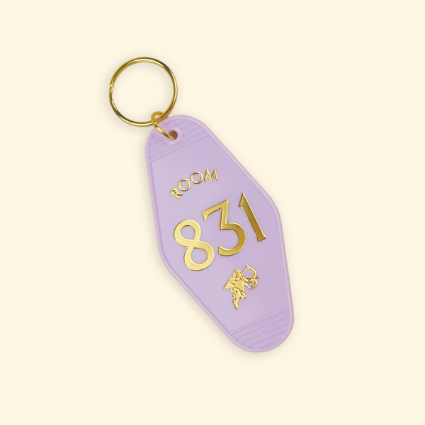 Only One Bed Keychain in Lavender
