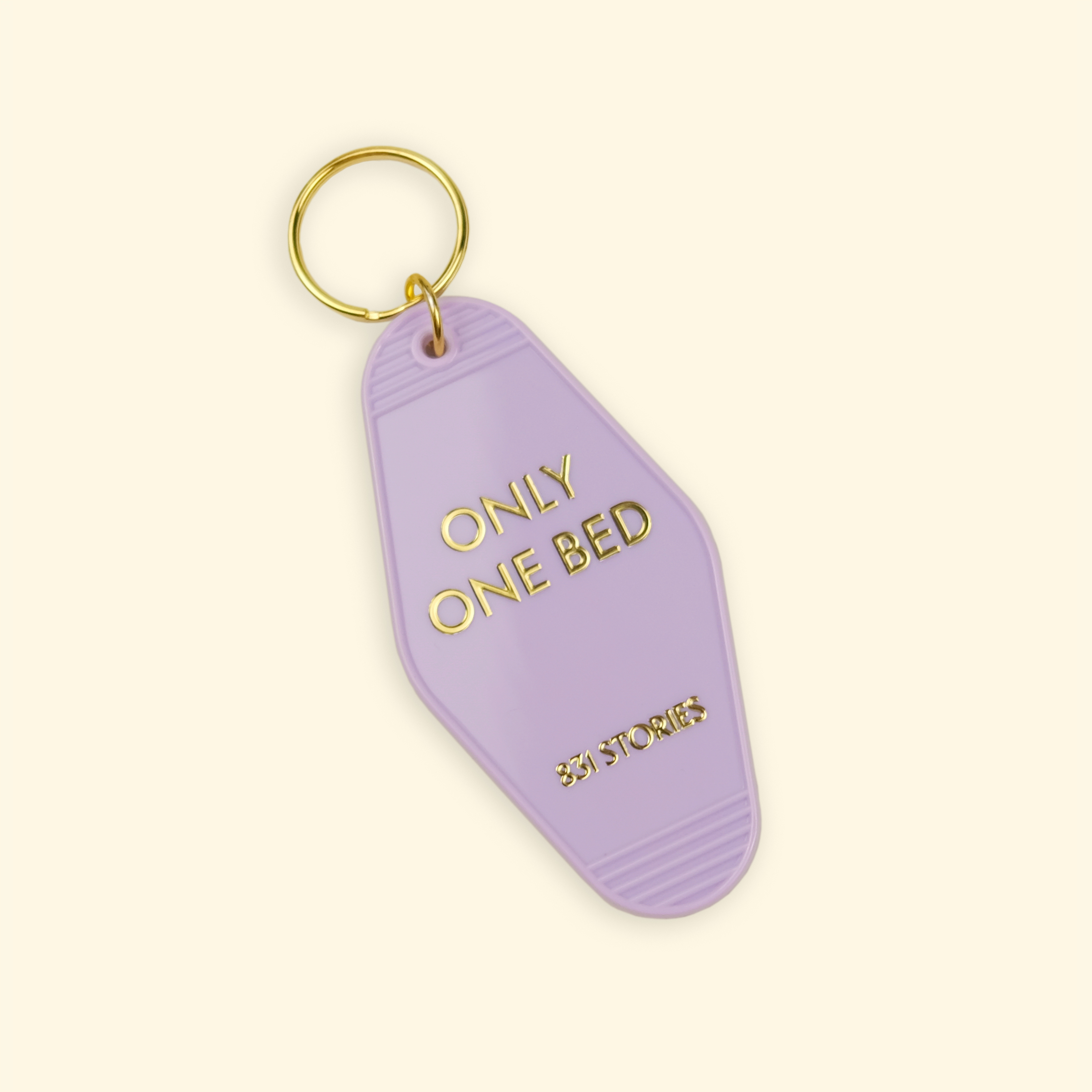 Only One Bed Keychain in Lavender