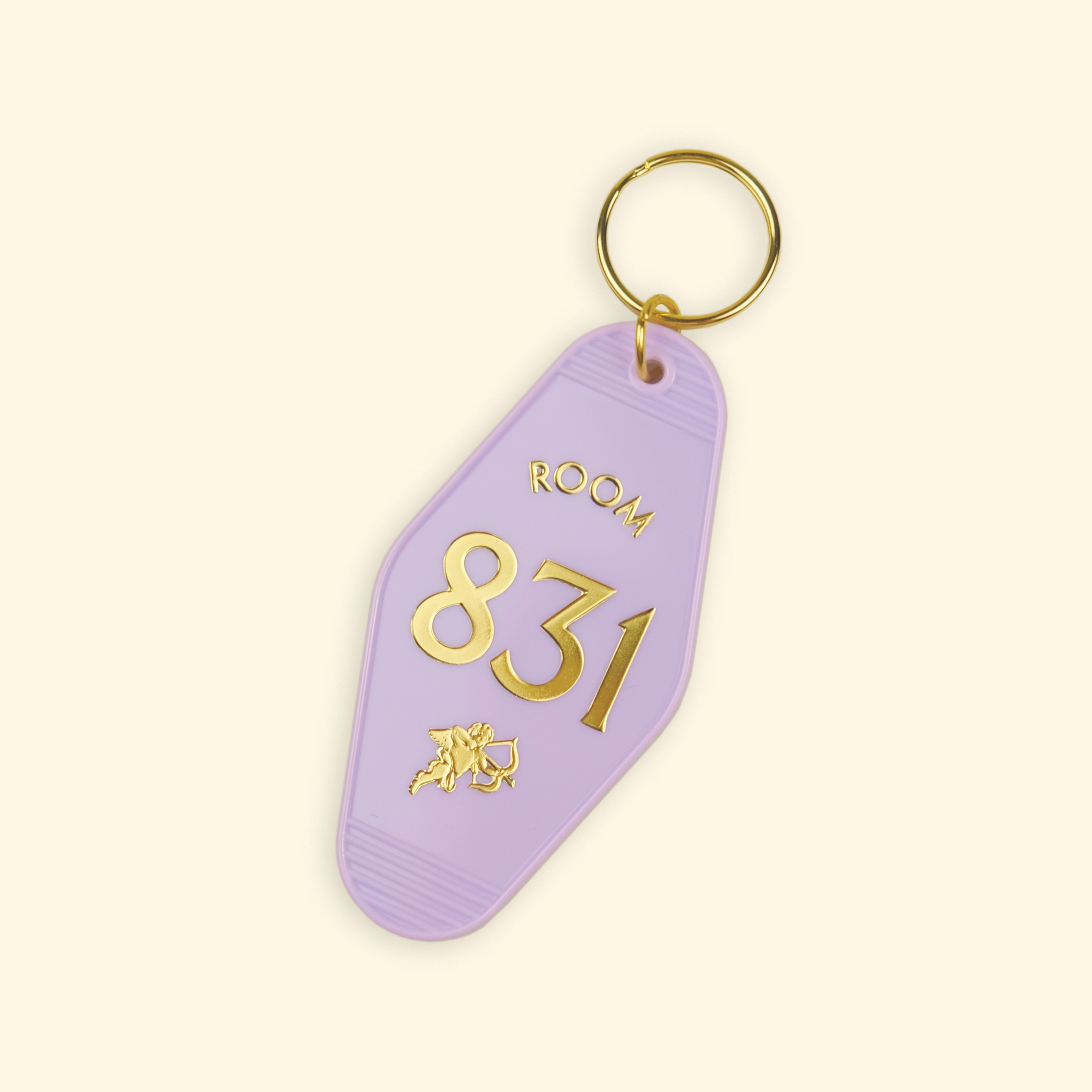 Only One Bed Keychain in Lavender