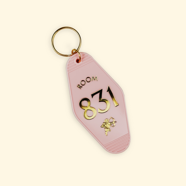 Only One Bed Keychain in Pink