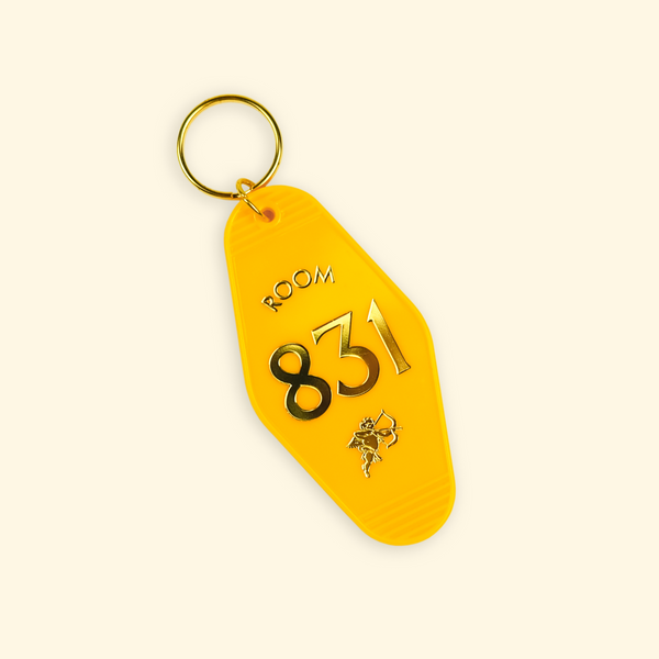 Only One Bed Keychain in Yellow
