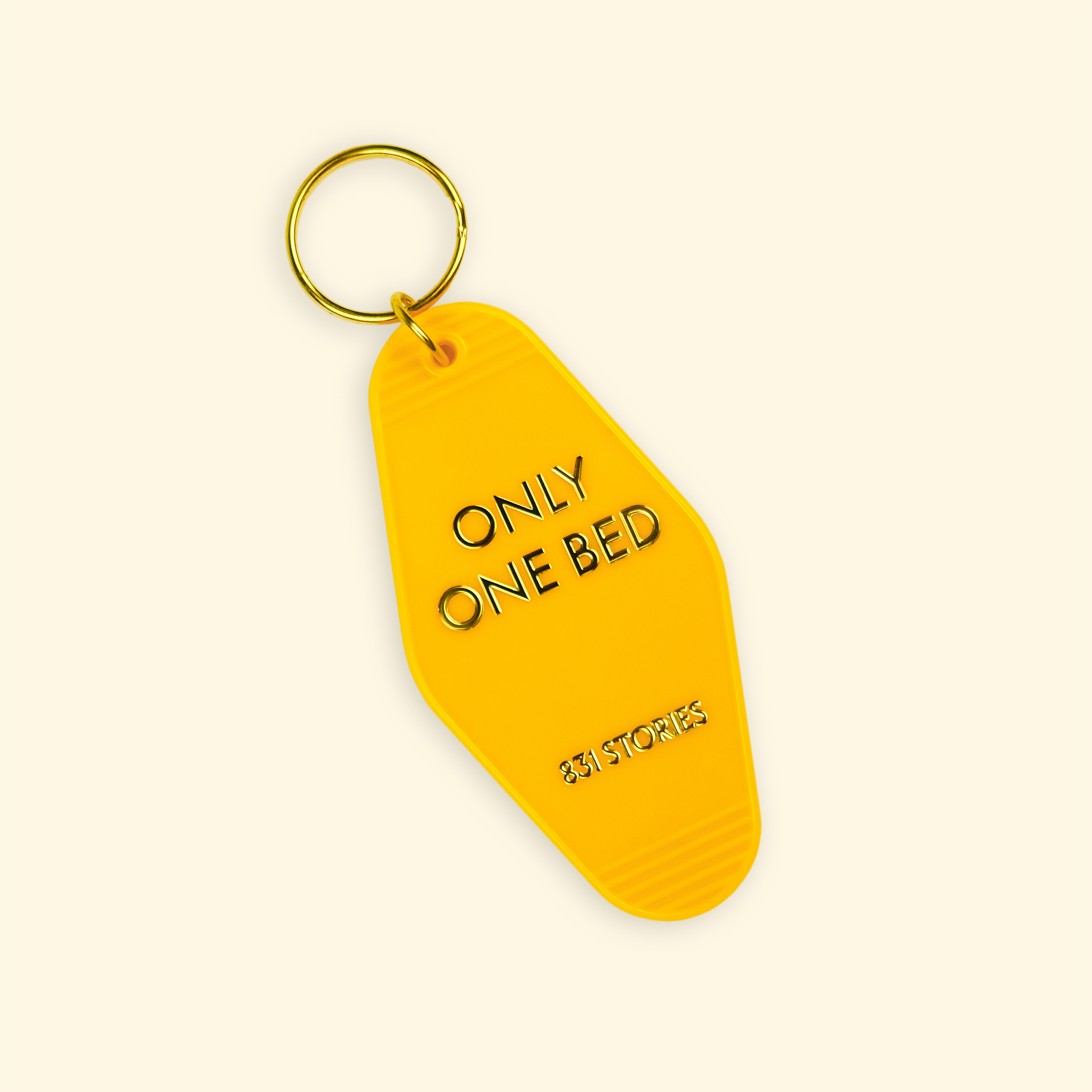 Only One Bed Keychain in Yellow