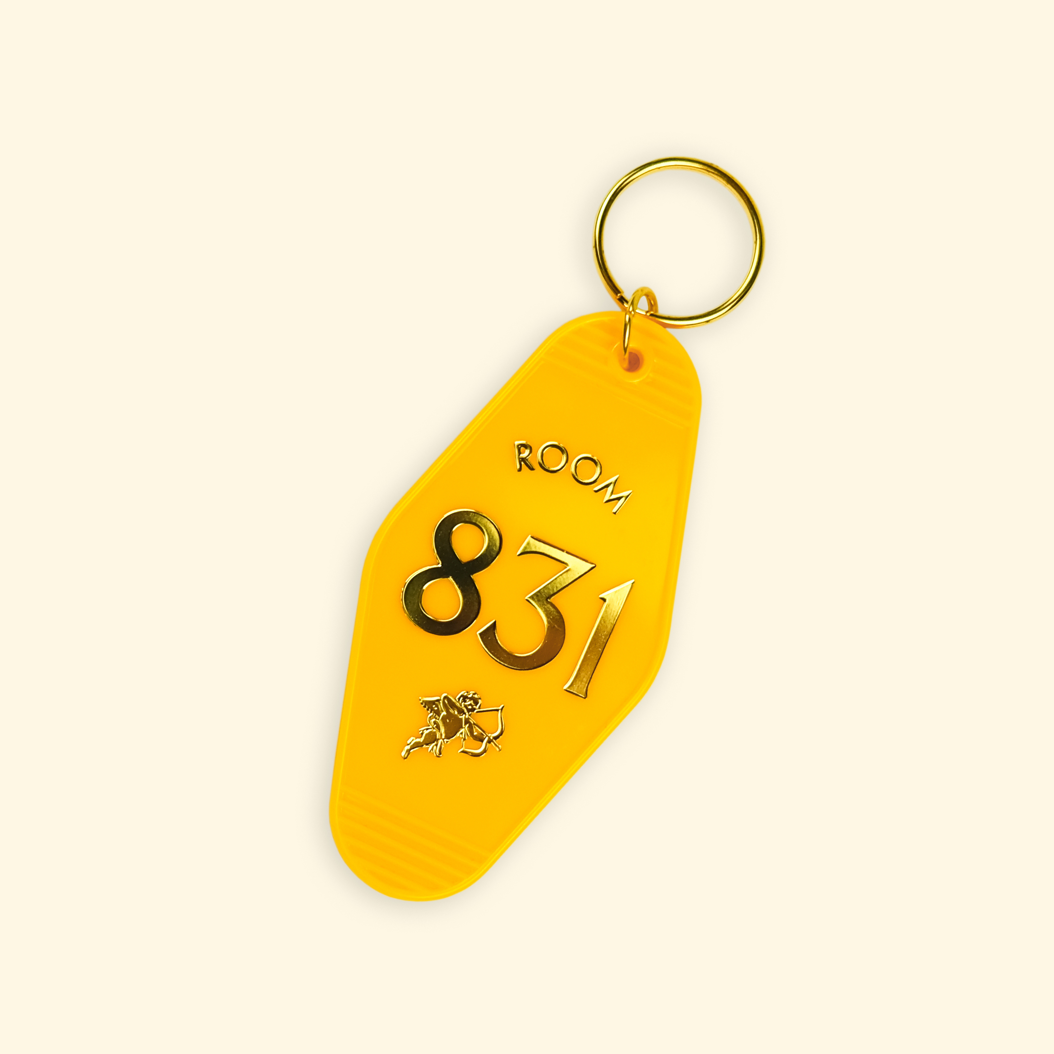 Only One Bed Keychain in Yellow