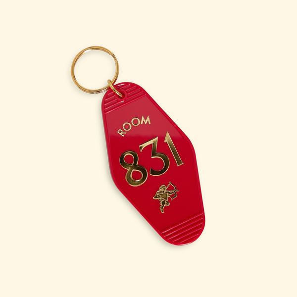 Only One Bed Keychain in Red